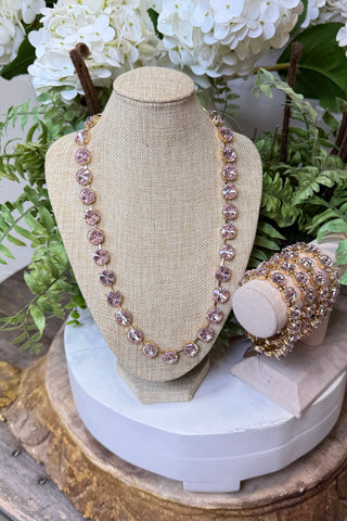 Vibes Necklace Lt Pink/Gold