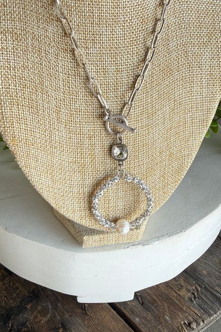 Barbara Necklace Silver by Pink Panache