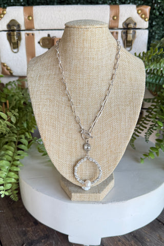 Barbara Necklace Silver by Pink Panache