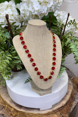 Vibes Necklace Red/Gold