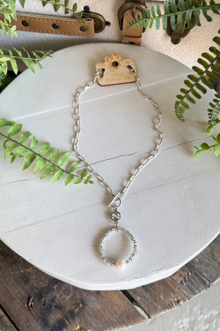 Barbara Necklace Silver by Pink Panache