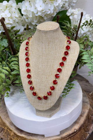 Vibes Necklace Red/Gold
