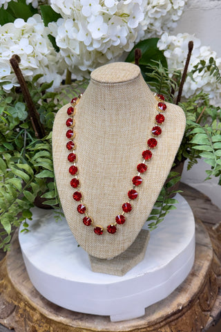 Vibes Necklace Red/Gold