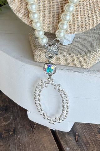 Beulah Necklace Silver by Pink Panache