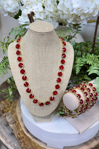 Vibes Necklace Red/Gold