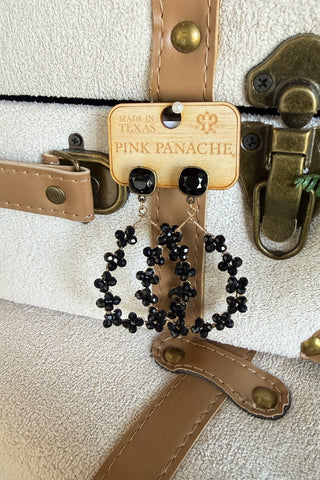 Wrapped Up Earrings Black by Pink Panache