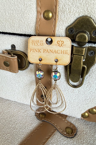 Echoes Earrings Gold by Pink Panache
