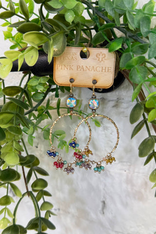 Clustered Earrings Multi by Pink Panache