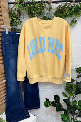 Lulu Mac Sweatshirt Butter/Lt Blue
