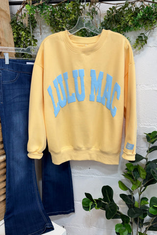 Lulu Mac Sweatshirt Butter/Lt Blue