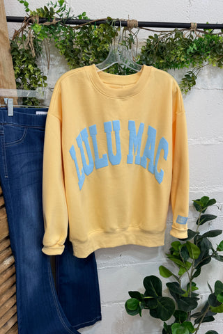 Lulu Mac Sweatshirt Butter/Lt Blue