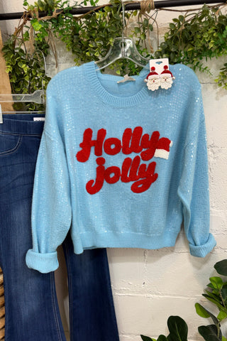 Holly Jolly Sweater Blue by Entro