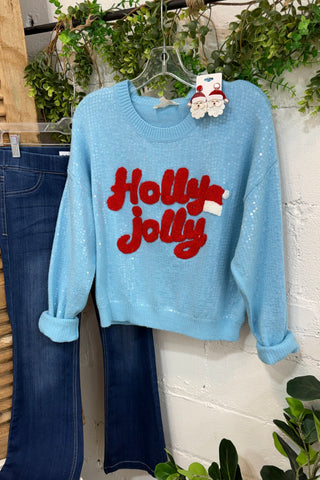 Holly Jolly Sweater Blue by Entro