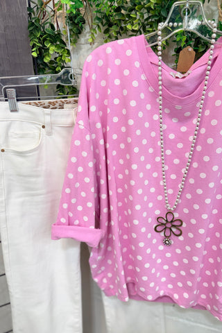 Lyric Pink/White Shirts & Tops Hope