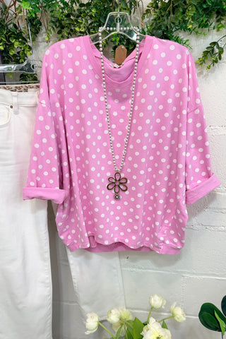 Lyric Pink/White Shirts & Tops Hope