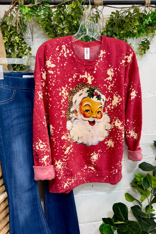 Jolly Santa Sweatshirt Red