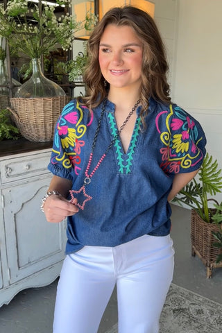 Sweet Summer Top Denim by Umgee