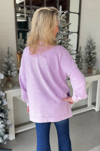 Yes Girl Lavender Shirts & Tops Zenana