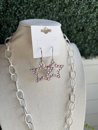 Daystar Earrings Pink Earrings BFF