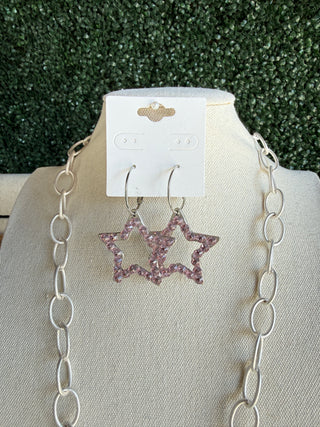 Daystar Earrings Pink Earrings BFF