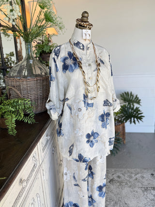 Kessie Linen Top Lt Taupe Shirts & Tops S F Moda