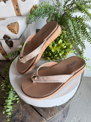 Off the Deep End Gold by Corky’s Sandal Corky's Footwear