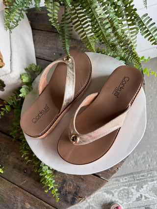 Off the Deep End Gold by Corky’s Sandal Corky's Footwear