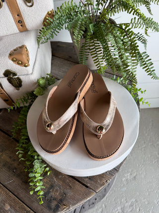 Off the Deep End Gold by Corky’s Sandal Corky's Footwear