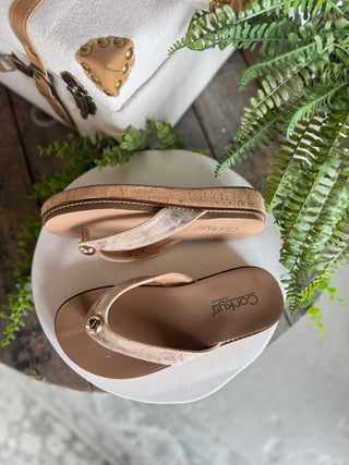 Off the Deep End Gold by Corky’s Sandal Corky's Footwear