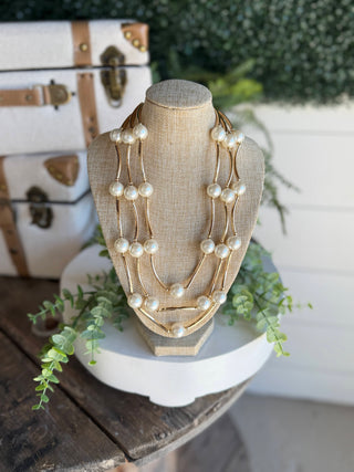Hayes Necklace Gold/Pearl Necklaces carol's boutique