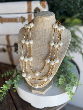 Hayes Necklace Gold/Pearl Necklaces carol's boutique