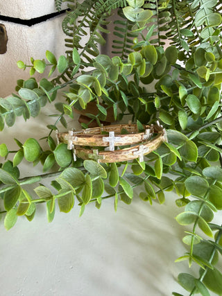 Bangled Cross Bracelet Gold Bracelets carol's boutique