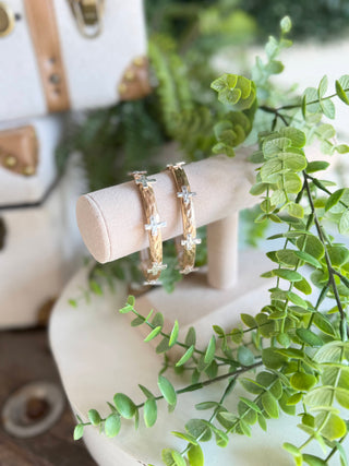 Bangled Cross Bracelet Gold Bracelets carol's boutique