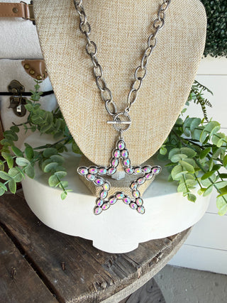Big Star Necklace Silver