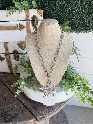 Big Star Necklace Silver