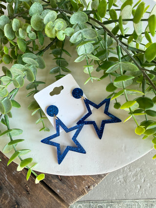 Sparkler Earrings Blue