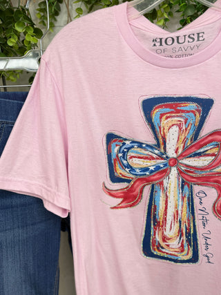 Indivisible Tee Pink T Shirt Cosmetics Corner