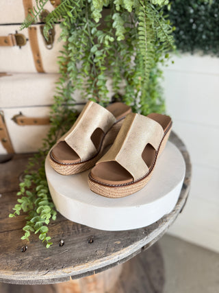 Kiss N Tell Gold by Corky's Sandal Corky's Footwear