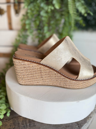 Kiss N Tell Gold by Corky's Sandal Corky's Footwear