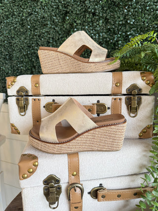 Kiss N Tell Gold by Corky's Sandal Corky's Footwear