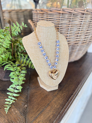 Patty Necklace Blue Floral Necklaces SM Style