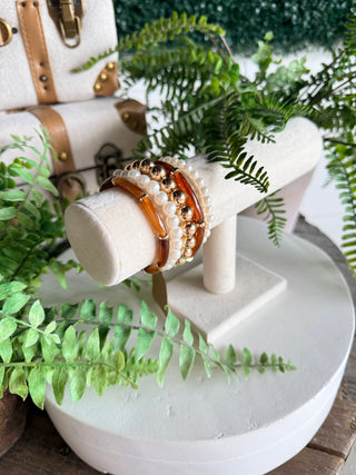 Dapper Bracelet Set Brown Bracelets Chic Cool
