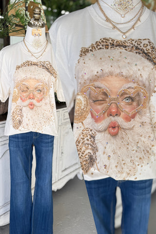 Selfie Santa Tee Ivory T Shirt J coons