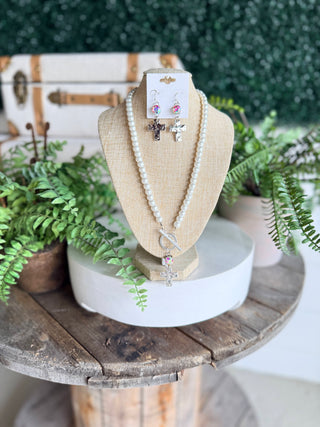 Grateful Necklace Silver/Pearl Necklaces BFF