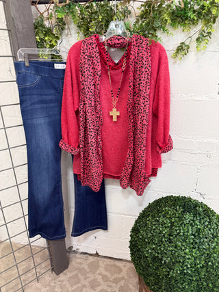 Cloaked Cherry Leopard Shirts & Tops Prospero
