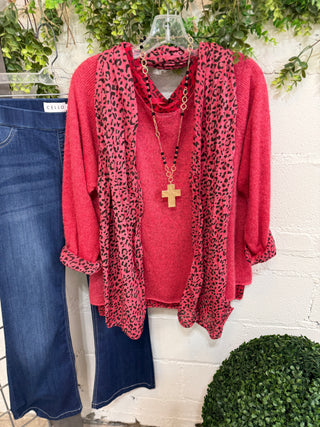 Cloaked Cherry Leopard Shirts & Tops Prospero