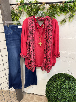 Cloaked Cherry Leopard Shirts & Tops Prospero