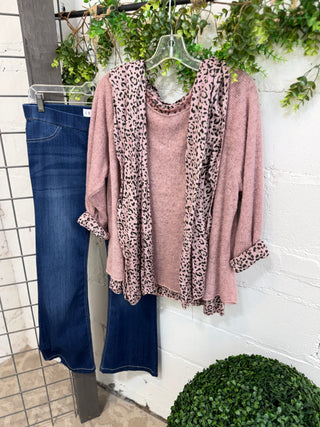 Cloaked Dusty Pink Leopard Shirts & Tops Prospero