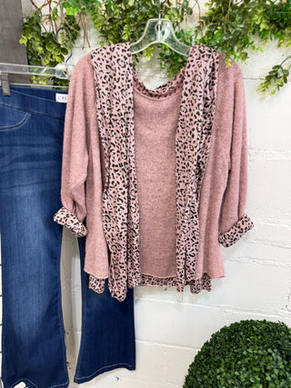 Cloaked Dusty Pink Leopard Shirts & Tops Prospero