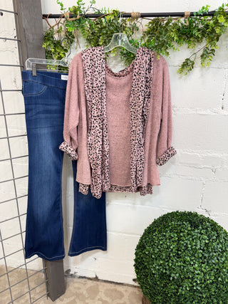 Cloaked Dusty Pink Leopard Shirts & Tops Prospero